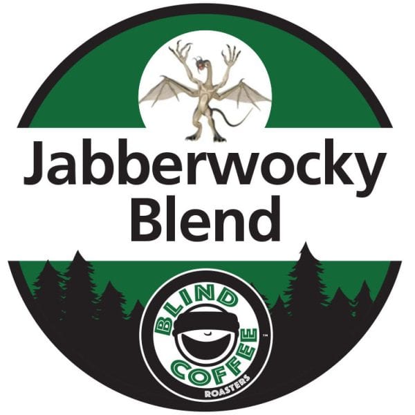 Jabberwocky Icon with Blind Coffee logo and a Jabberwocky
